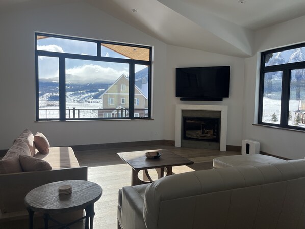 Relax in the great room on the plush sofas.