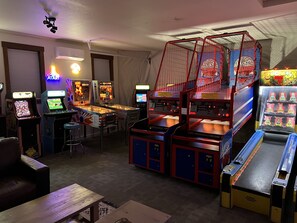 The 500 sq ft game room has something for everyone!