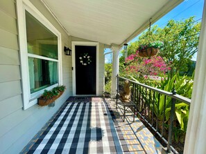 Front  porch entrance with digital keypad