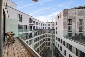 spacious balcony looking towards Sommerrohouse hotel