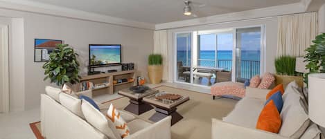 Living Area views from this 3rd floor beachfront condo. 