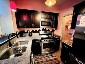 kitchen sink and microwave