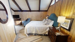 Indoors, Stained Wood, Hardwood, Bed, Furniture