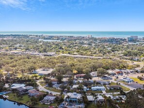 Gulf of Mexico and Siesta Key in the background (just approx. 2 miles)
