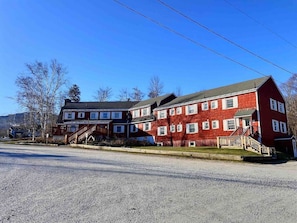 The RedBearInn is in the left hand of the building, and you enter around the back behind Yama Ramen restaurant.