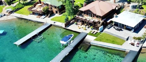 View of Chelan South Shore Retreat from the water - great for playing on the lake!