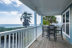 Main Level Covered Porch, Gulf Views