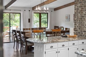 Huge dining table seats 12