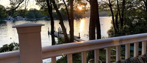 View from the deck overlooking the lake.