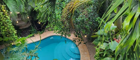 Birds-eye pool view