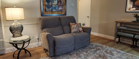 Recliner loveseat, family room