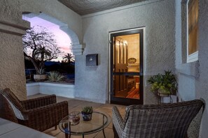 Perfect porch seating to enjoy your morning coffee or evening cocktail