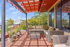 Lounge on the sunny deck