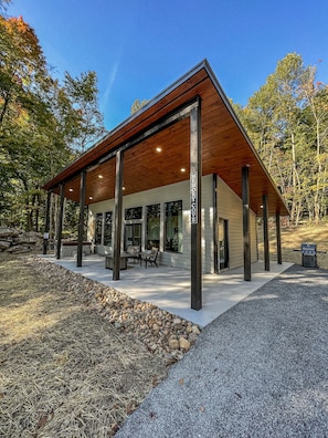 Front of Memory Cove Cabin.