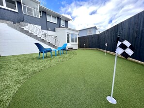Private Mini Golf area and backyard