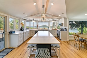 Kitchen | Central A/C & Heat | Private Half-Mile Drive