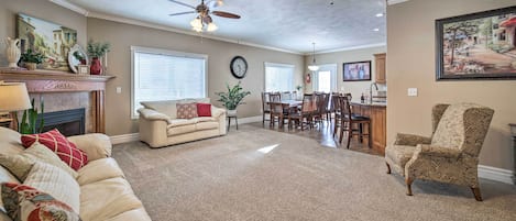 Rexburg Vacation Rental | 7BR | 3BA | 4,344 Sq Ft | 3 Steps to Access