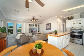 Open floor plan living area is great for spending family time together