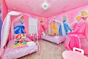 Princess paradise! Enchanted beds and pink galore for royal dreams and fairy tale play.