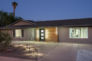 Front Door and Walkway twilight