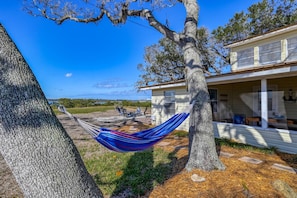 Enjoy an outdoor evening nap after a long beach day!