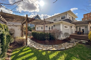 Large patio with dining