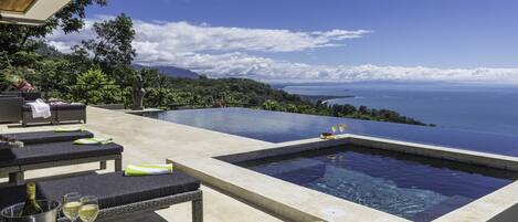 Amazing views Uvita's Ballena National Park, from the patio and private pool. 