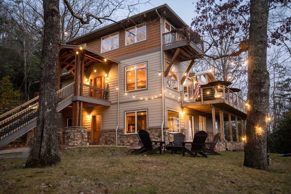 Exterior View of Home from Driveway at Sunset