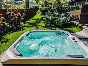 Soak in the hot tub after a day of exploring