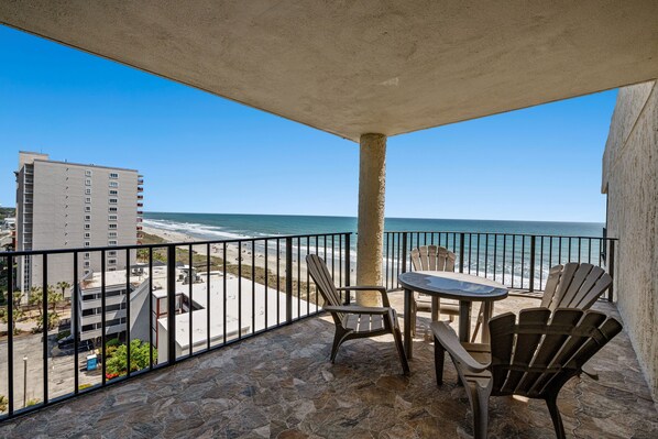 The oceanfront views are fabulous at Sea Castle 8A.