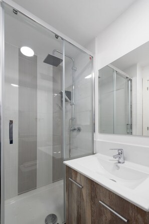 In the bathroom you have shower gel, hair dryer and hand dryer.