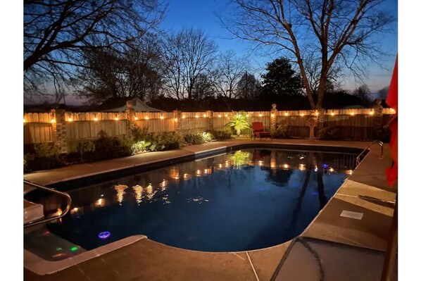 Pool area lights on timer