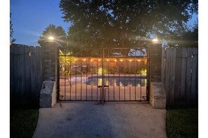 Fenced in private pool