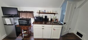 long kitchenette setup