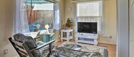 Living Room | Single-Story Cottage | Long-Term Tenant Lives On-Site