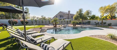 Glendale Grovers - a SkyRun Phoenix Property - A private backyard haven, with sparkling heated pool