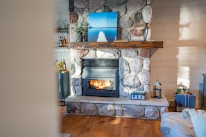 Nothing better than a cozy fireplace on a cold day. 