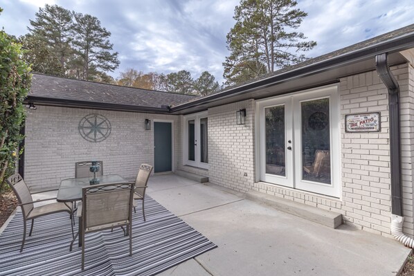 Let the breeze in by opening doors into living room!