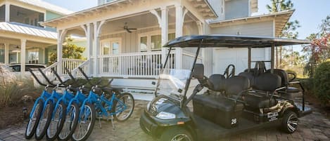 5 Bikes &amp; 6-Seater Golf Cart!