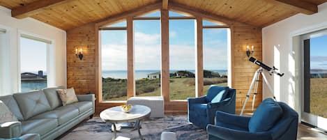 Large ocean view living room