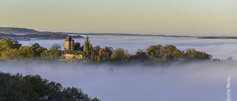 La vallée de la Dordogne vue depuis le gite