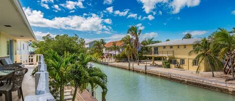 Canal views from wrap around balcony