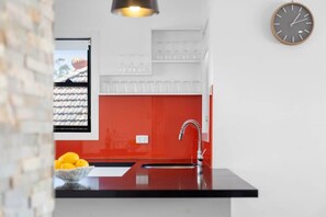 A glimpse of the kitchen