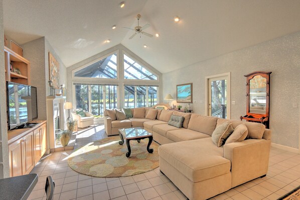 Main Living Room with Flat Screen TV