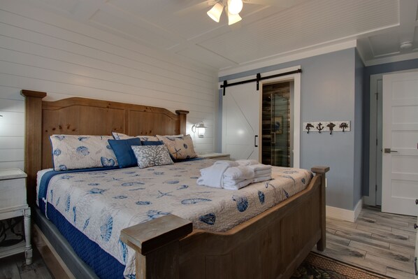 Bedroom #1 has a very comfortable King Bed and Smart TV