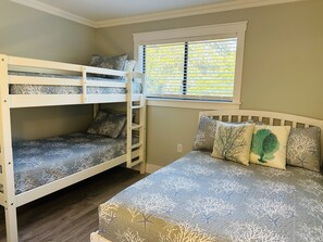 Bedroom #2 - Double bed & Bunk Beds, also has a smart TV
