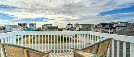 Oak Island Vacation Rental | 4BR | 2BA | Stairs Required | 1,700 Sq Ft