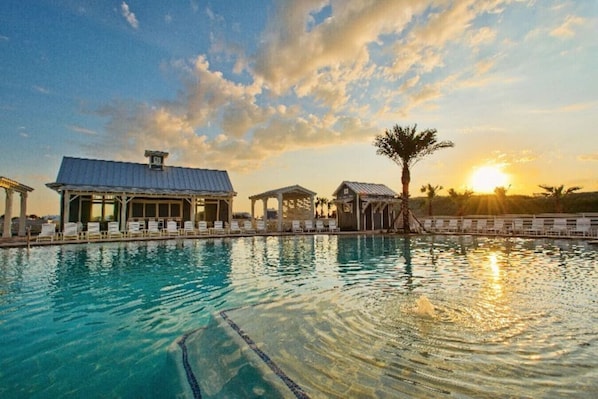 Dune pool at sunset