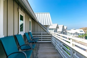 Balcony attached to bunk room.