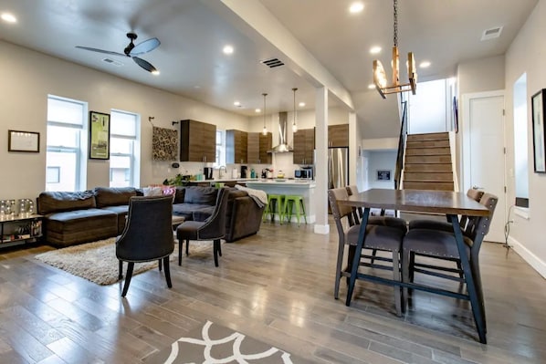 Open LR/DR/kitchen—perfect for gathering! (View from front door.)